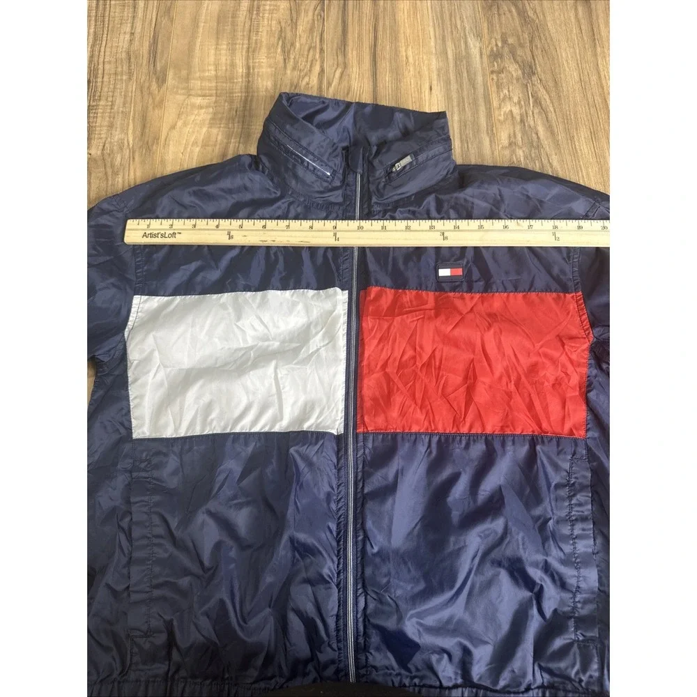 Tommy Hilfiger Windbreaker Jacket‎ Girls Youth Medium Navy